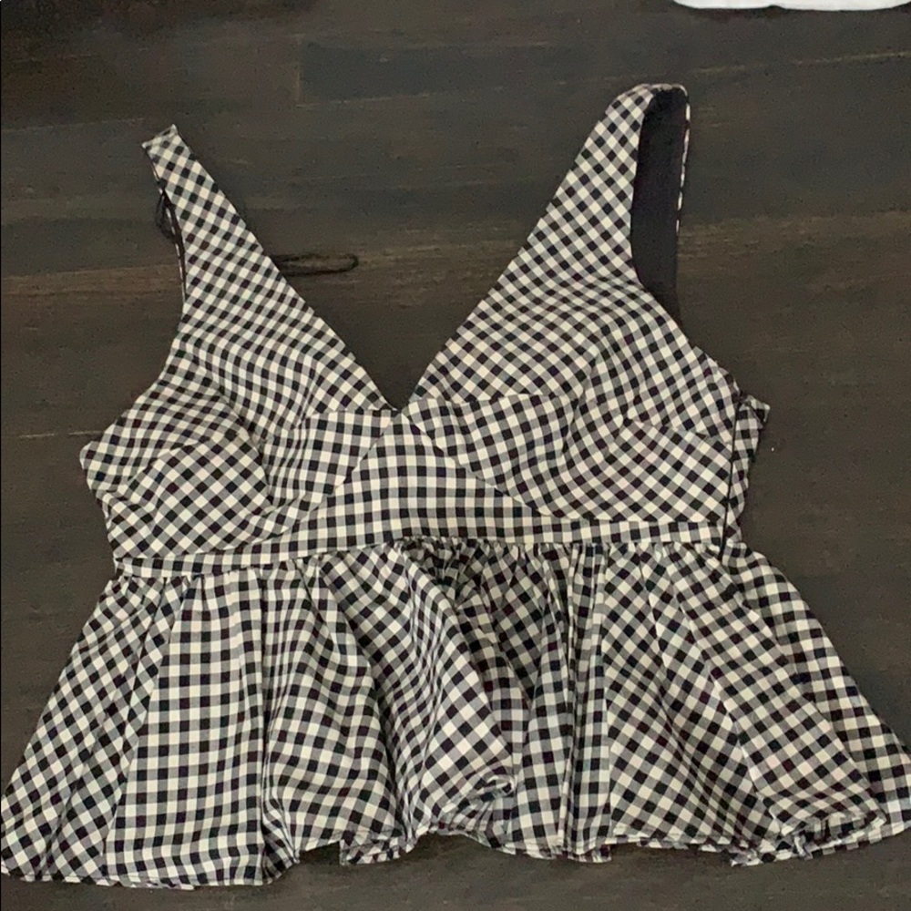 Zara peplum top with low back. Size L